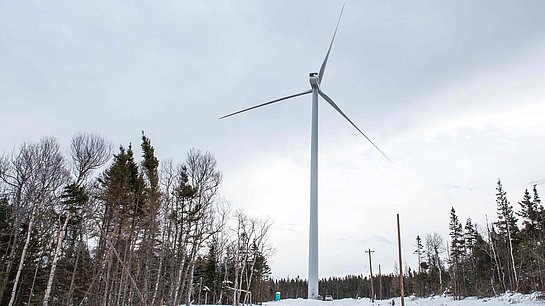 Saint Rose Wind Energy Plant in Winter | Canada | SWEB