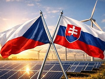 Flaggen von Tschechien und der Slowakei - KI generiert