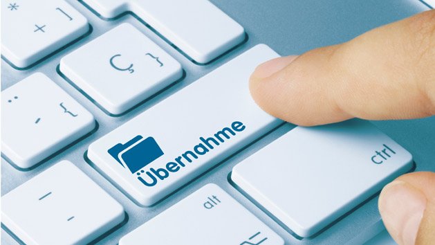 Tastatur auf der "Übernahme" steht