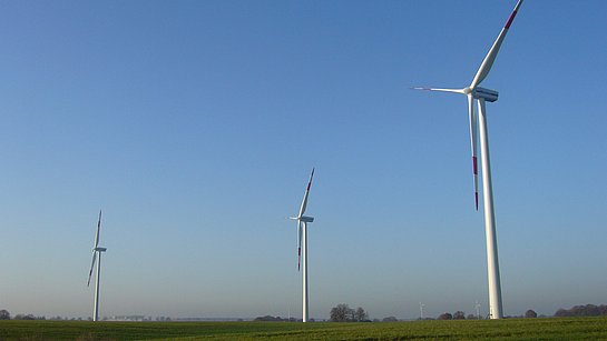 Windpark Pensin in Deutschland - 3 Windräder