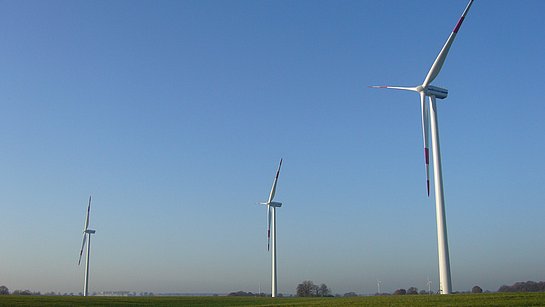 Windpark Pensin in Deutschland - 3 Windräder