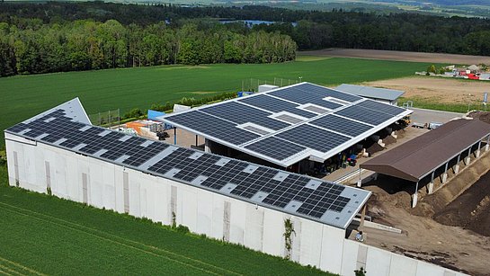 PV-Anlage auf den Dächern der Fa. sauer+stark in Waidhofen